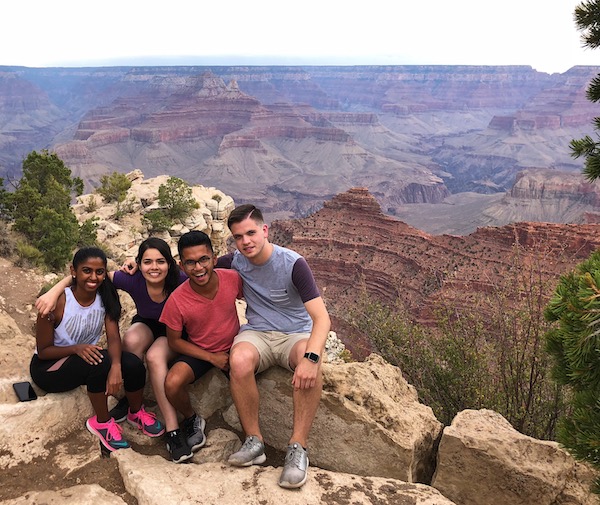 Jez and friends at the Grand Canyon in Arizona.