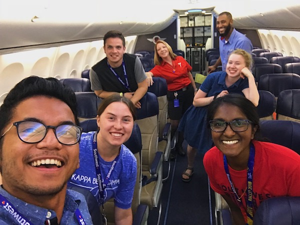 Jez with his fellow interns at Southwest.