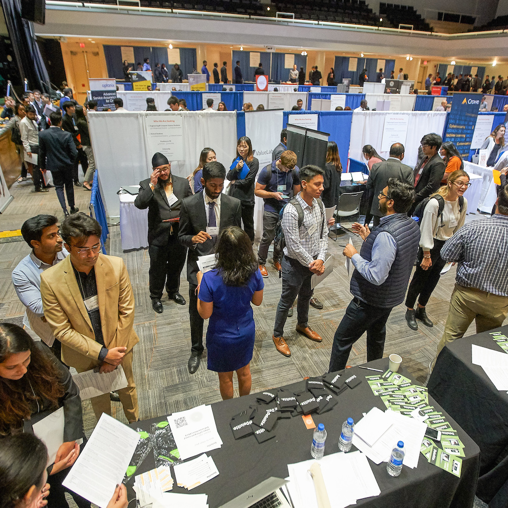 More than 40 companies participated at the iSchool's fall career fair.