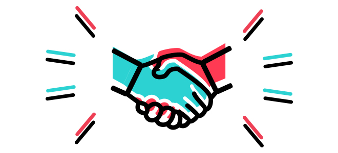 Illustration of a Handshake - Career Networking for Newbies
