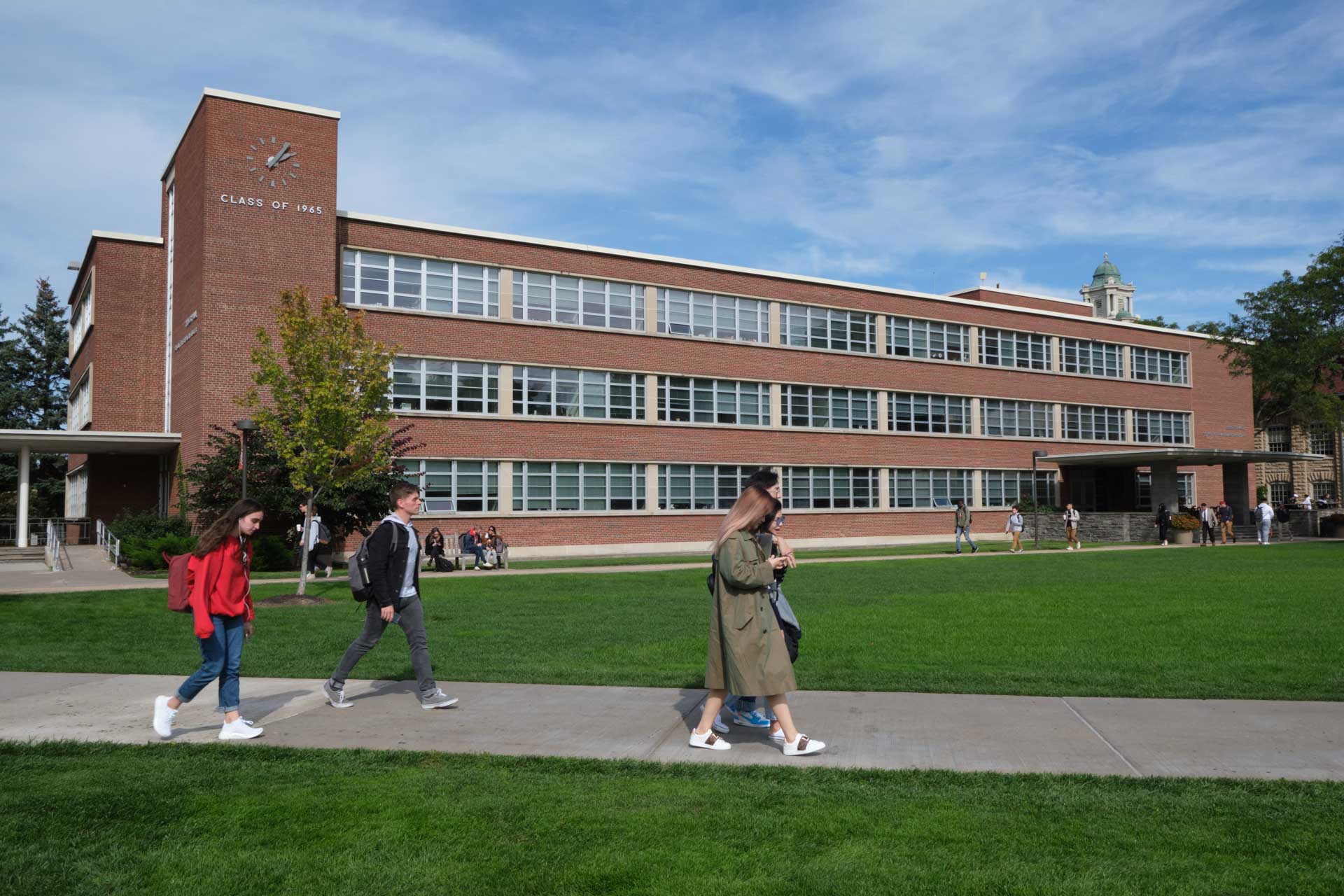 Hinds Hall as seen from the quad