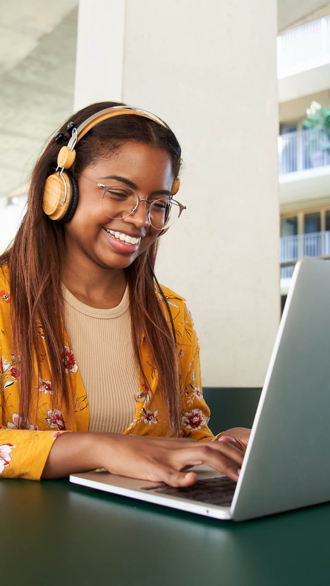 student on laptop