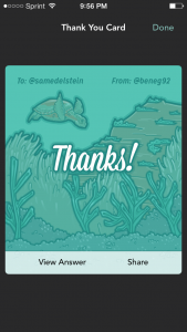 Thank You Card in Jelly