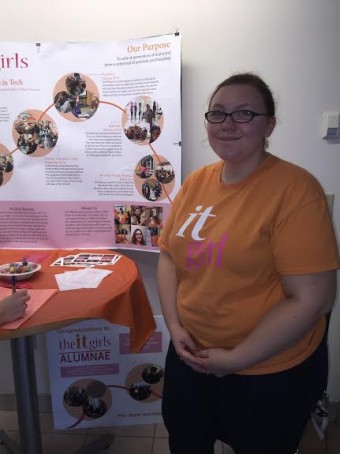 It Girls Alumnae group was represented at the Involvement Fair